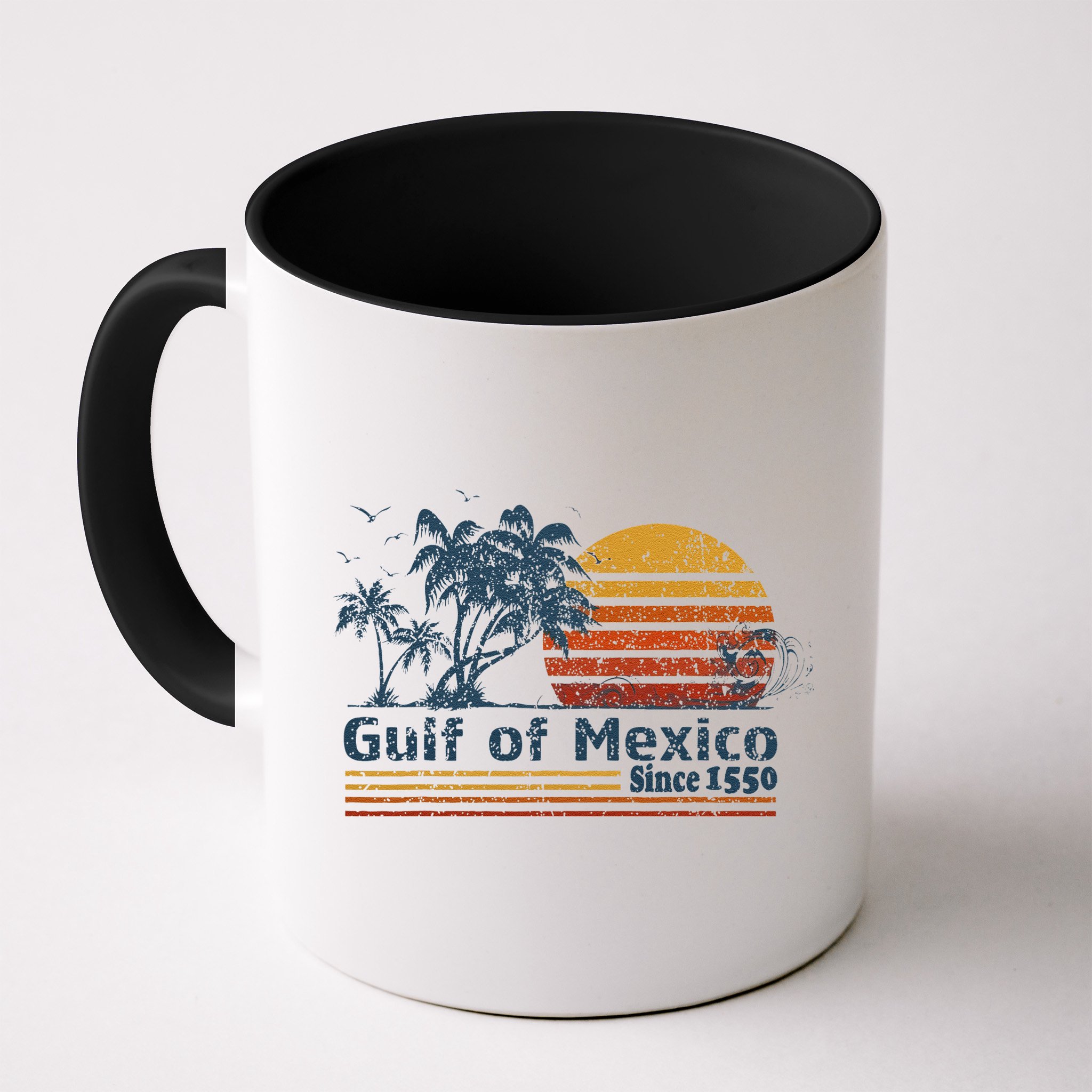 Gulf Of Mexico Est 1550 Retro Vintage Beach Mug
