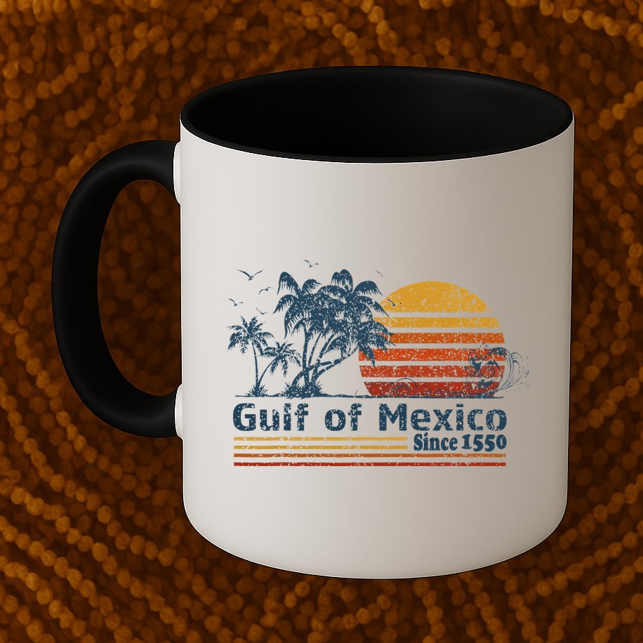 Gulf Of Mexico Est 1550 Retro Vintage Beach Mug