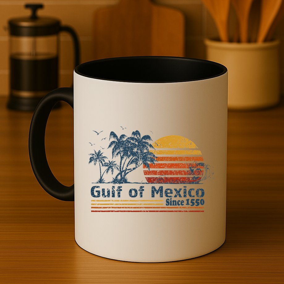 Gulf Of Mexico Est 1550 Retro Vintage Beach Mug