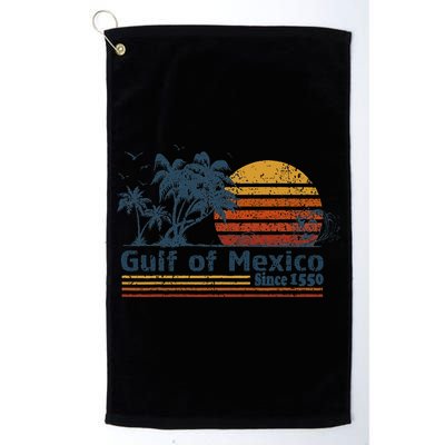 Gulf Of Mexico Est 1550 Retro Vintage Beach Golf Towel