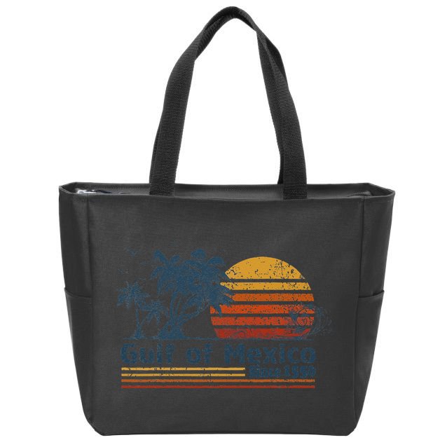 Gulf Of Mexico Est 1550 Retro Vintage Beach Zip Tote Bag