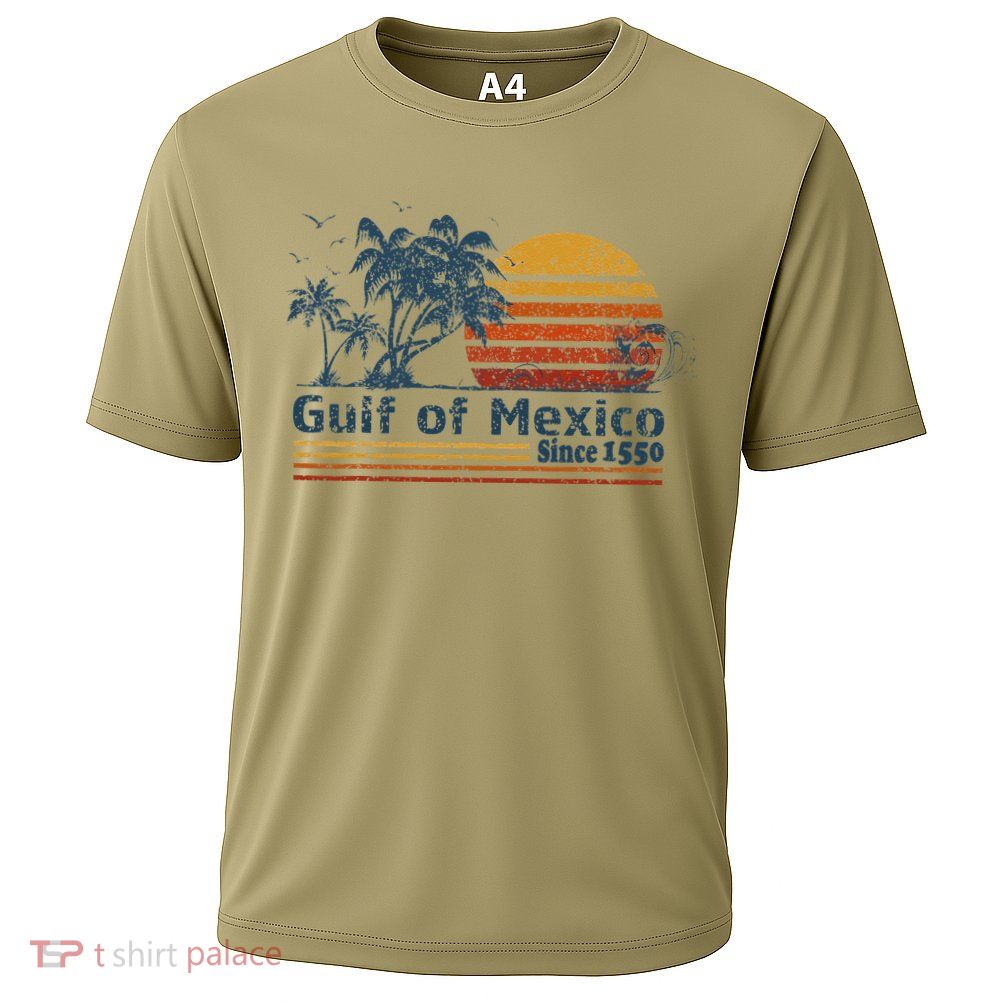 Gulf Of Mexico Est 1550 Retro Vintage Beach Performance Shirt
