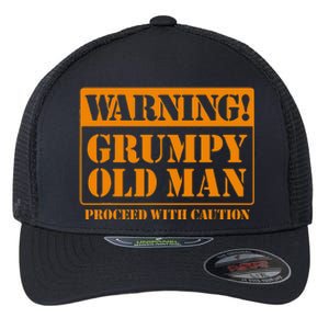 Grumpy Old Man For Grandfathers Dads Fathers Day Flexfit Unipanel Trucker Cap