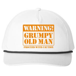 Grumpy Old Man For Grandfathers Dads Fathers Day Snapback Five-Panel Rope Hat