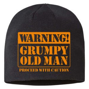 Grumpy Old Man For Grandfathers Dads Fathers Day Sustainable Beanie