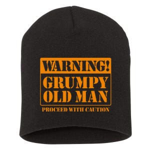 Grumpy Old Man For Grandfathers Dads Fathers Day Short Acrylic Beanie