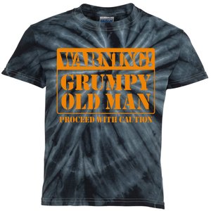 Grumpy Old Man For Grandfathers Dads Fathers Day Kids Tie-Dye T-Shirt