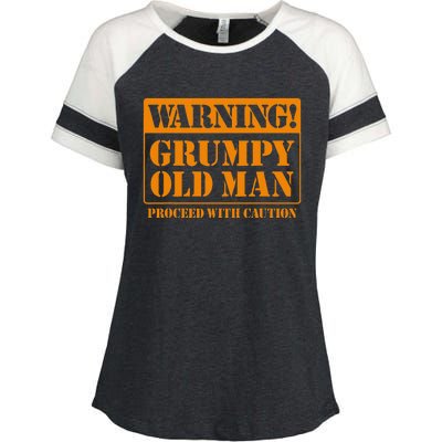 Grumpy Old Man For Grandfathers Dads Fathers Day Enza Ladies Jersey Colorblock Tee