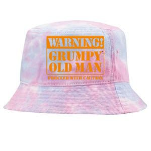 Grumpy Old Man For Grandfathers Dads Fathers Day Tie-Dyed Bucket Hat