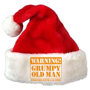 Grumpy Old Man For Grandfathers Dads Fathers Day Premium Christmas Santa Hat