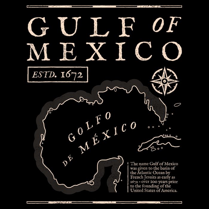 Gulf Of Mexico 1672 Historic Map Button