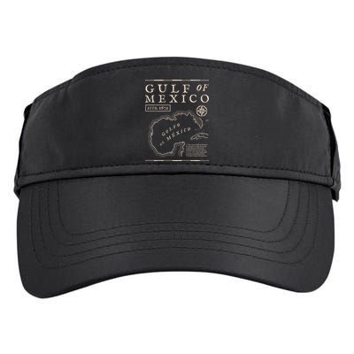 Gulf Of Mexico 1672 Historic Map Adult Drive Performance Visor