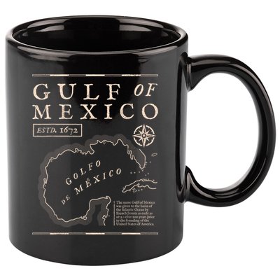 Gulf Of Mexico 1672 Historic Map 11oz C Handle Ceramic Mug