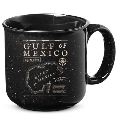 Gulf Of Mexico 1672 Historic Map 15oz Campfire Ceramic Mug