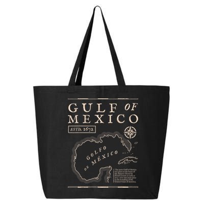 Gulf Of Mexico 1672 Historic Map 25L Jumbo Tote