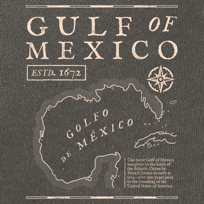 Gulf Of Mexico 1672 Historic Map Cotton Canvas Backpack