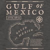 Gulf Of Mexico 1672 Historic Map Vector Backpack