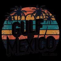 Gulf Of Mexico Est 1550 Retro Vintage Beach Backpack