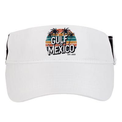 Gulf Of Mexico Est 1550 Retro Vintage Beach Adult Drive Performance Visor