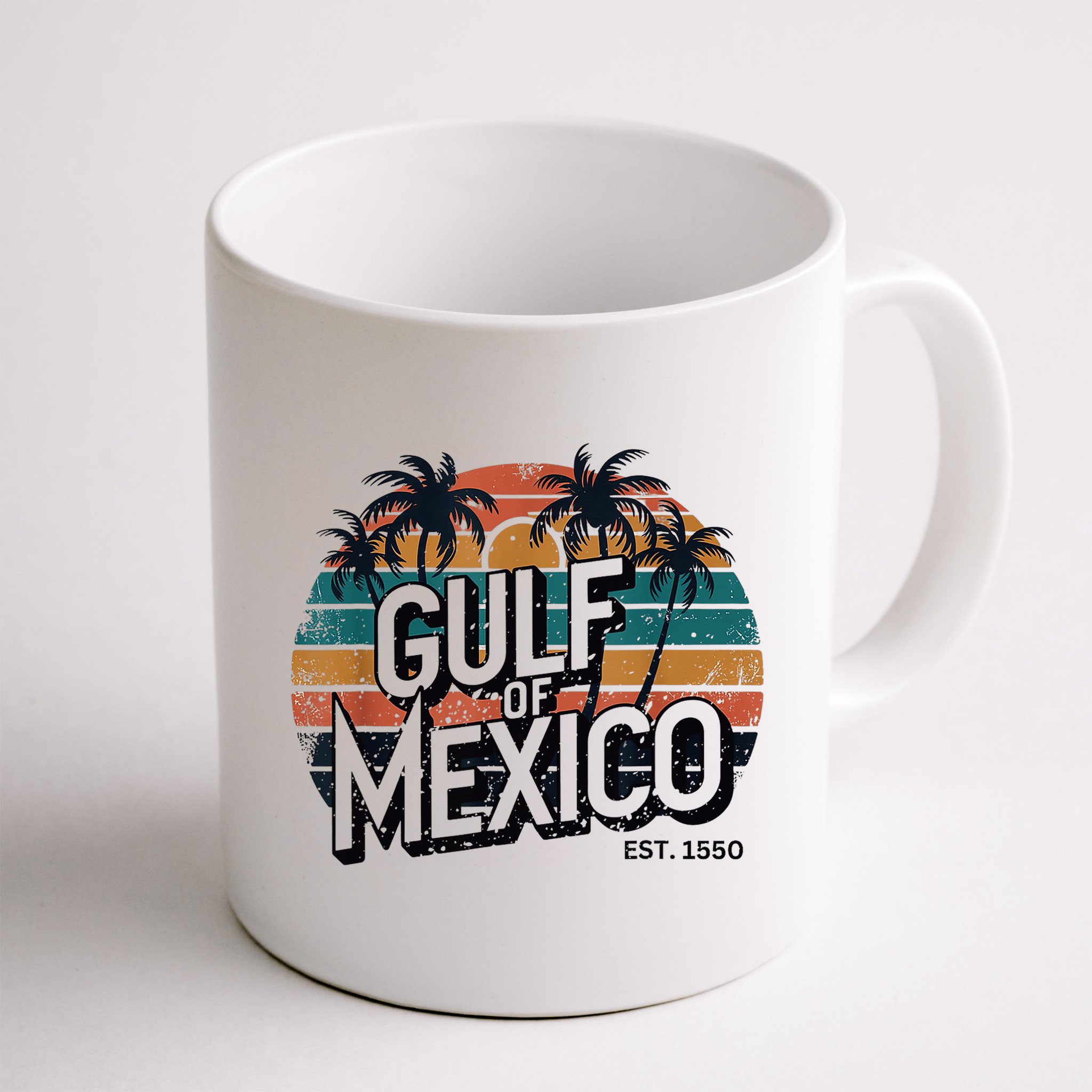Gulf Of Mexico Est 1550 Retro Vintage Beach Mug