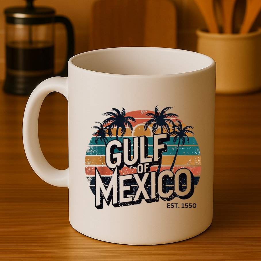 Gulf Of Mexico Est 1550 Retro Vintage Beach Mug