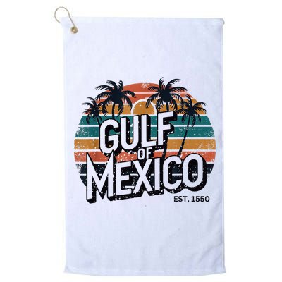 Gulf Of Mexico Est 1550 Retro Vintage Beach Golf Towel
