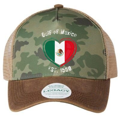 Gulf Of Mexico Written In Distressed Font Mexican Pride Legacy Tie Dye Trucker Hat
