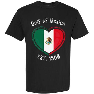 Gulf Of Mexico Written In Distressed Font Mexican Pride Garment-Dyed Heavyweight T-Shirt