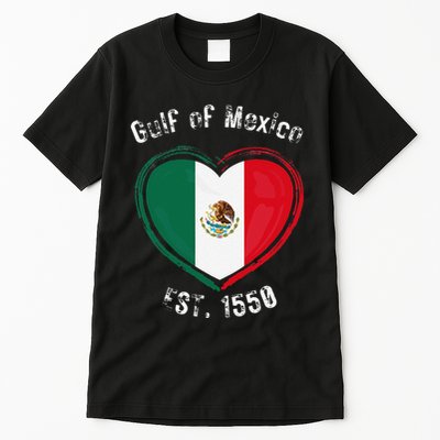 Gulf Of Mexico Written In Distressed Font Mexican Pride Tall T-Shirt