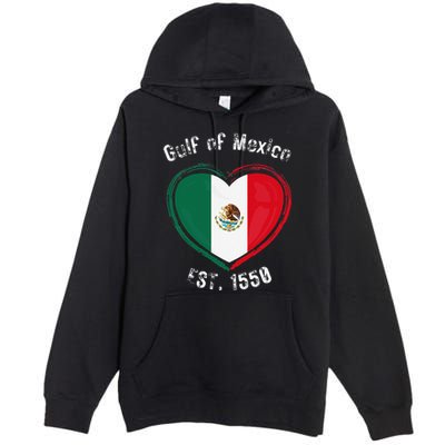 Gulf Of Mexico Written In Distressed Font Mexican Pride Premium Pullover Hoodie