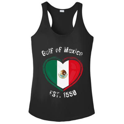 Gulf Of Mexico Written In Distressed Font Mexican Pride Ladies PosiCharge Competitor Racerback Tank