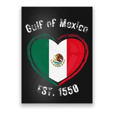 Gulf Of Mexico Written In Distressed Font Mexican Pride Poster