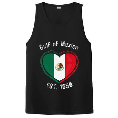 Gulf Of Mexico Written In Distressed Font Mexican Pride PosiCharge Competitor Tank