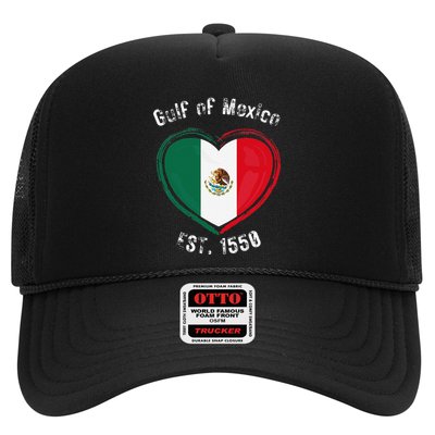 Gulf Of Mexico Written In Distressed Font Mexican Pride Trucker Hat