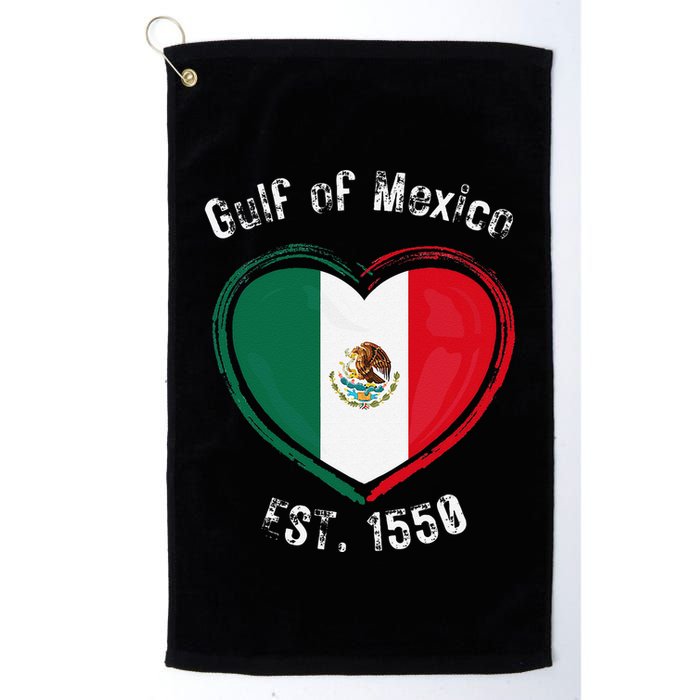 Gulf Of Mexico Written In Distressed Font Mexican Pride Golf Towel