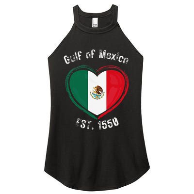 Gulf Of Mexico Written In Distressed Font Mexican Pride Women's Perfect Tri Rocker Tank