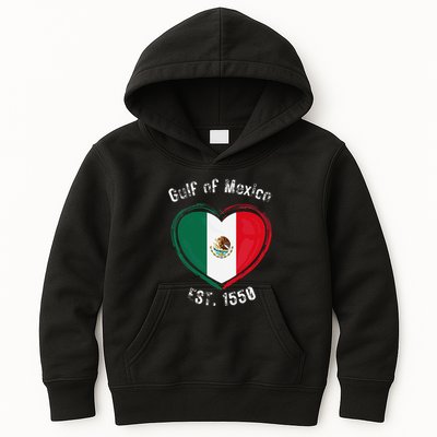 Gulf Of Mexico Written In Distressed Font Mexican Pride Kids Hoodie