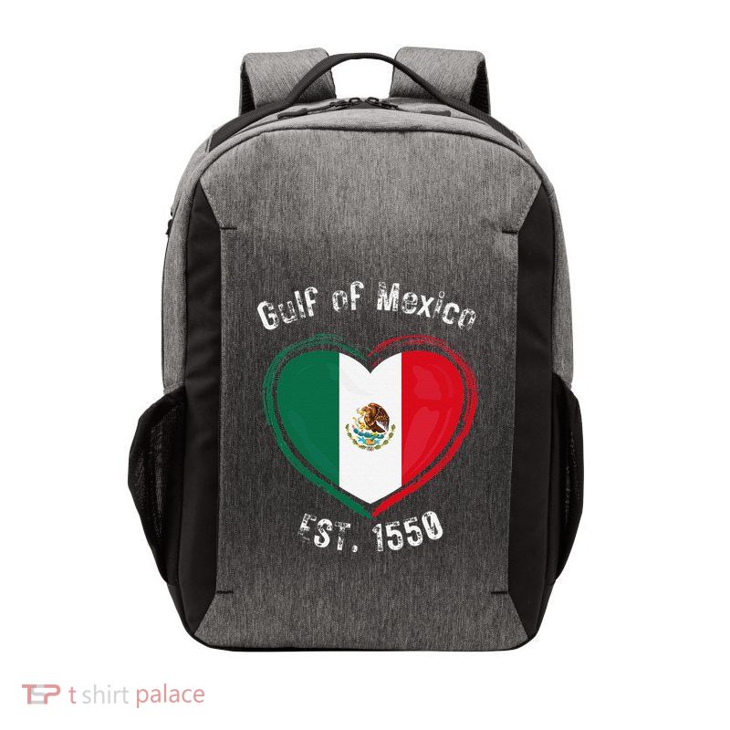 Gulf Of Mexico Written In Distressed Font Mexican Pride Vector Backpack
