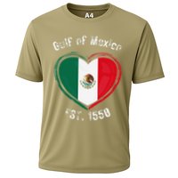 Gulf Of Mexico Written In Distressed Font Mexican Pride Cooling Performance Crew T-Shirt