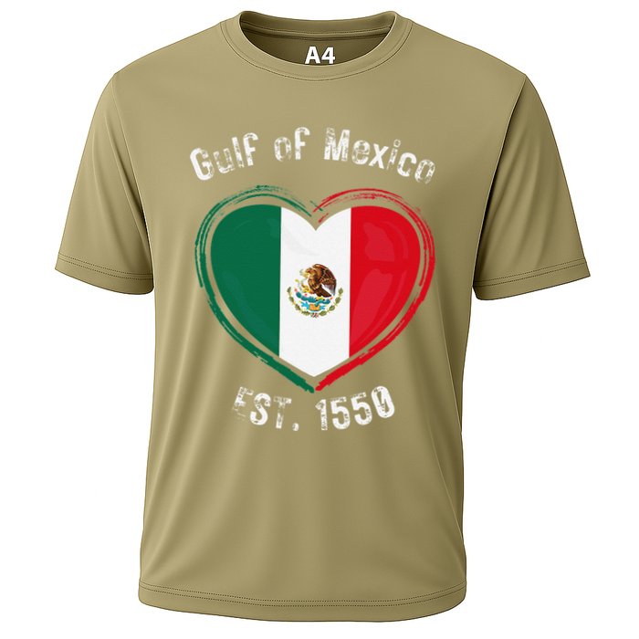 Gulf Of Mexico Written In Distressed Font Mexican Pride Cooling Performance Crew T-Shirt