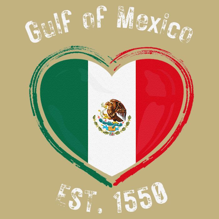 Gulf Of Mexico Written In Distressed Font Mexican Pride Cooling Performance Crew T-Shirt