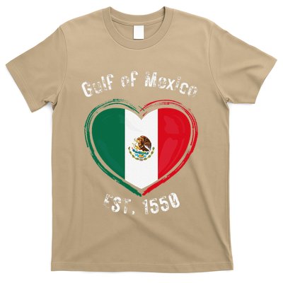 Gulf Of Mexico Written In Distressed Font Mexican Pride T-Shirt