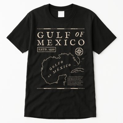 Gulf Of Mexico Est 1550 Historic Map Gulf Of Mexico .Png Tall T-Shirt