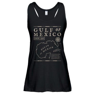 Gulf Of Mexico Est 1550 Historic Map Gulf Of Mexico .Png Ladies Essential Flowy Tank