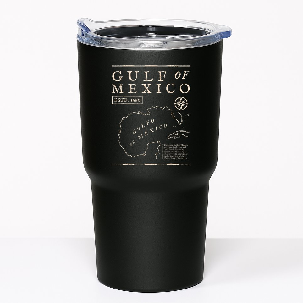 Gulf Of Mexico Est 1550 Historic Map Gulf Of Mexico .Png Tumbler