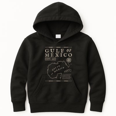Gulf Of Mexico Est 1550 Historic Map Gulf Of Mexico .Png Kids Hoodie
