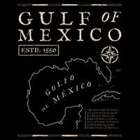 Gulf Of Mexico Est 1550 Historic Map Gulf Of Mexico .Png Zip Tote Bag