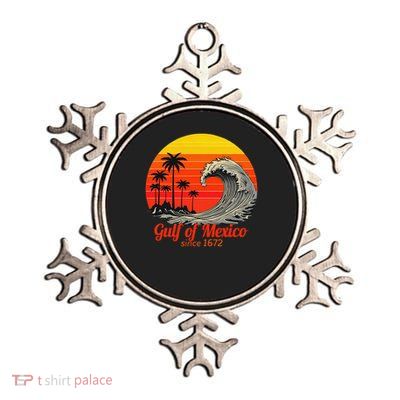 Gulf of Mexico Retro Wave Surf Tropical Beach Vibes Metallic Star Ornament