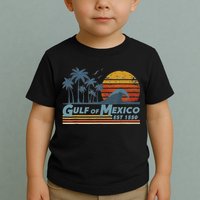 Gulf Of Mexico Since 1550 Retro Vintage Beach Toddler T-Shirt