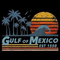 Gulf Of Mexico Since 1550 Retro Vintage Beach Visor